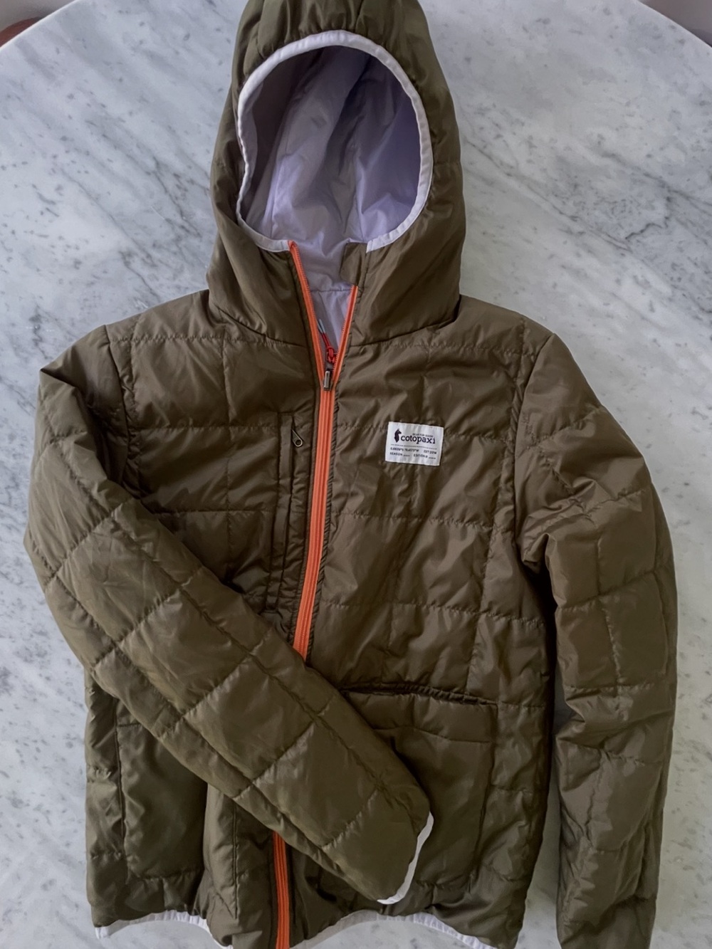 Cotopaxi Teca Calido REVERSIBLE light weight puffer hooded jacket